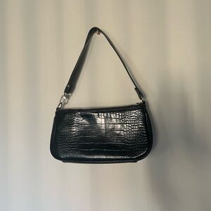 Faux Crocodile Shoulder Bag